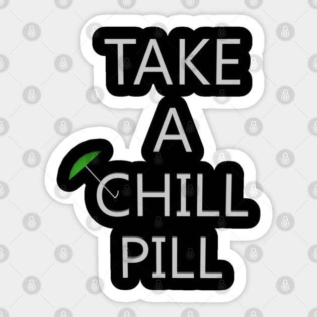 Chill Pill Green Sticker by OCTAGONE